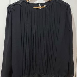 LIZ SOPHISTICATES BLACK LOVELY BLOUSE SIZE 20 80’S STYLE WITH SHOULDER PADS